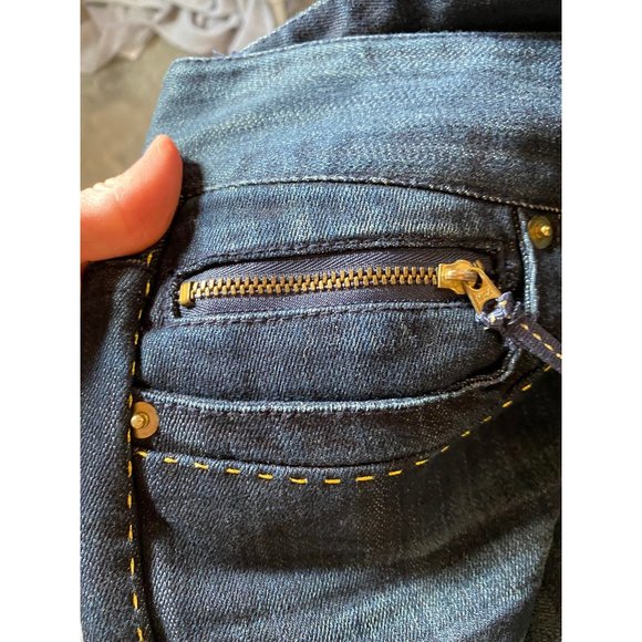 INC Denim Jeans Boot Leg Dark Wash Size 2 Womens low rise - Picture 5 of 6